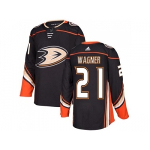 Men Adidas Anaheim Ducks #21 Chris Wagner Black Home Authentic Stitched NHL Jersey