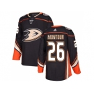 Men Adidas Anaheim Ducks #26 Brandon Montour Black Home Authentic Stitched NHL Jersey