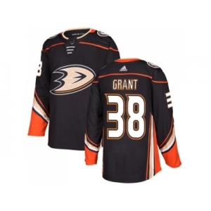 Men Adidas Anaheim Ducks #38 Derek Grant Black Home Authentic Stitched NHL Jersey