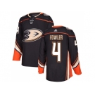 Men Adidas Anaheim Ducks #4 Cam Fowler Black Home Authentic Stitched NHL Jerse