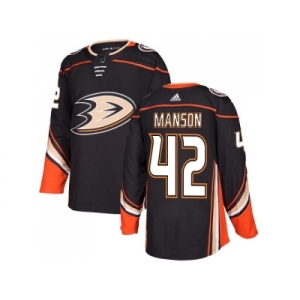 Men Adidas Anaheim Ducks #42 Josh Manson Black Home Authentic Stitched NHL Jersey