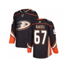 Men Adidas Anaheim Ducks #67 Rickard Rakell Black Home Authentic Stitched NHL Jersey