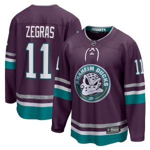 Men Anaheim Ducks  #11 Trevor Zegras Adidas 30th Anniversary Stitched NHL Jersey