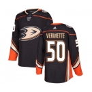 Men's Adidas Anaheim Ducks #50 Antoine Vermette Authentic Black Home NHL Jersey