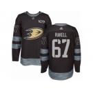 Men's Adidas Anaheim Ducks #67 Rickard Rakell Authentic Black 1917-2017 100th Anniversary NHL Jersey