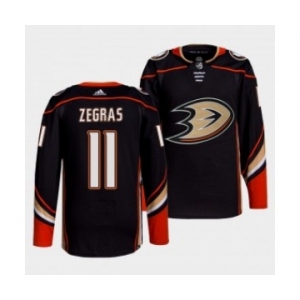 Men's Anaheim Ducks #11 Trevor Zegras Black Home Authentic Stitched NHL Jersey