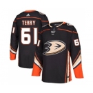 Men's Anaheim Ducks #61 Troy Terry Black 2017-2018 Hockey Stitched NHL Jersey