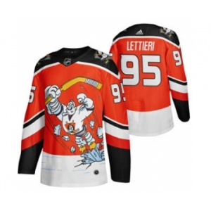 Men's Anaheim Ducks #95 Vinni Lettieri Red 2020-21 Reverse Retro Alternate Hockey Jersey