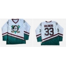 Men's Anaheim Mighty Ducks #33 Greg Goldberg Vintage White Movie Jersey