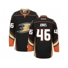 Men's Reebok Anaheim Ducks #46 Max Jones Authentic Black Home NHL Jersey
