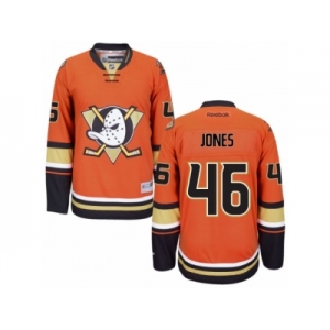 Men's Reebok Anaheim Ducks #46 Max Jones Authentic Orange Third NHL Jersey