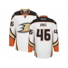 Men's Reebok Anaheim Ducks #46 Max Jones Authentic White Away NHL Jersey