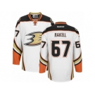 Men's Reebok Anaheim Ducks #67 Rickard Rakell Authentic White Away NHL Jersey