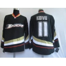 nhl anaheim ducks #11 koivu black