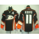 nhl jerseys anaheim ducks #11 koivu black[2011 new]