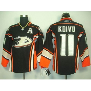nhl jerseys anaheim ducks #11 koivu black[2011 new]