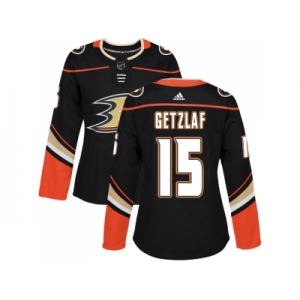 Women Adidas Anaheim Ducks #15 Ryan Getzlaf Black Home Authentic Stitched NHL Jersey