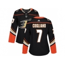 Women Adidas Anaheim Ducks #7 Andrew Cogliano Black Home Authentic Stitched NHL Jersey