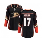 Women Anaheim Ducks #17 Ryan Kesler Fanatics Branded Black Home Breakaway Hockey Jersey