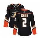 Women Anaheim Ducks #2 Luke Schenn Authentic Black Home Hockey Jersey