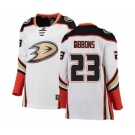 Women Anaheim Ducks #23 Brian Gibbons Authentic White Away Fanatics Branded Breakaway Hockey Jersey