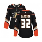 Women Anaheim Ducks #32 Jacob Larsson Authentic Black Home Hockey Jersey