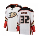 Women Anaheim Ducks #32 Jacob Larsson Authentic White Away Fanatics Branded Breakaway Hockey Jersey