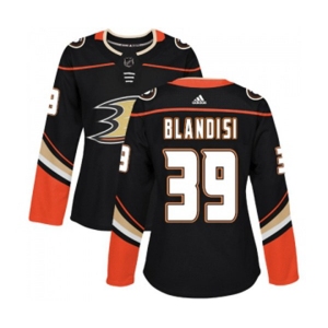 Women Anaheim Ducks #39 Joseph Blandisi Authentic Black Home Hockey Jersey