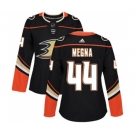 Women Anaheim Ducks #44 Jaycob Megna Authentic Black Home Hockey Jersey