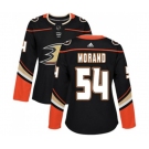 Women Anaheim Ducks #54 Antoine Morand Authentic Black Home Hockey Jersey