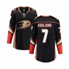 Women Anaheim Ducks #7 Andrew Cogliano Fanatics Branded Black Home Breakaway Hockey Jersey