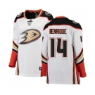 Women's Anaheim Ducks #14 Adam Henrique Authentic White Away Fanatics Branded Breakaway NHL Jersey