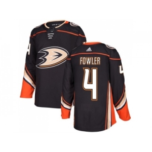 Youth Adidas Anaheim Ducks #4 Cam Fowler Black Home Authentic Stitched NHL Jersey