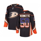 Youth Adidas Anaheim Ducks #50 Antoine Vermette Authentic Black USA Flag Fashion NHL Jersey