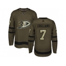 Youth Adidas Anaheim Ducks #7 Andrew Cogliano Green Salute to Service Stitched NHL Jersey