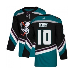 Youth Anaheim Ducks #10 Corey Perry Authentic Black Teal Alternate Hockey Jersey