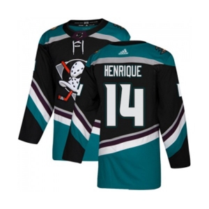 Youth Anaheim Ducks #14 Adam Henrique Authentic Black Teal Alternate Hockey Jersey