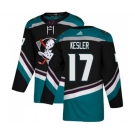 Youth Anaheim Ducks #17 Ryan Kesler Authentic Black Teal Alternate Hockey Jersey