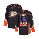 Youth Anaheim Ducks #18 Patrick Eaves Authentic Black USA Flag Fashion Hockey Jersey