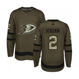 Youth Anaheim Ducks #2 Luke Schenn Authentic Green Salute to Service Hockey Jersey