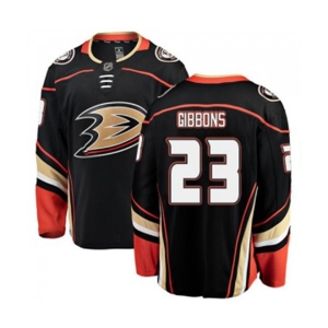 Youth Anaheim Ducks #23 Brian Gibbons Authentic Black Home Fanatics Branded Breakaway Hockey Jersey