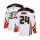 Youth Anaheim Ducks #24 Carter Rowney Authentic White Away Hockey Jersey