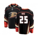 Youth Anaheim Ducks #25 Ondrej Kase Fanatics Branded Black Home Breakaway Hockey Jersey