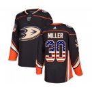 Youth Anaheim Ducks #30 Ryan Miller Authentic Black USA Flag Fashion Hockey Jersey