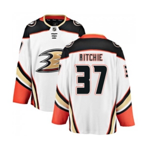 Youth Anaheim Ducks #37 Nick Ritchie Fanatics Branded White Away Breakaway Hockey Jersey