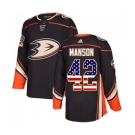 Youth Anaheim Ducks #42 Josh Manson Authentic Black USA Flag Fashion Hockey Jersey