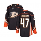 Youth Anaheim Ducks #47 Hampus Lindholm Authentic Black Home Hockey Jersey