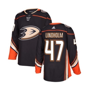 Youth Anaheim Ducks #47 Hampus Lindholm Authentic Black Home Hockey Jersey