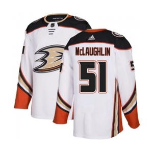 Youth Anaheim Ducks #51 Blake McLaughlin Authentic White Away Hockey Jersey