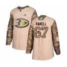 Youth Anaheim Ducks #67 Rickard Rakell Authentic Camo Veterans Day Practice Hockey Jersey